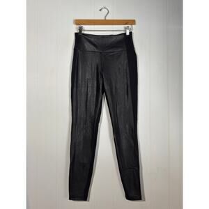 Athleta Delancey Shine Tight Faux Leather Legging Black Small High Rise